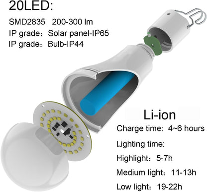 Solar Light Bulb Portable Chicken Coop Light 