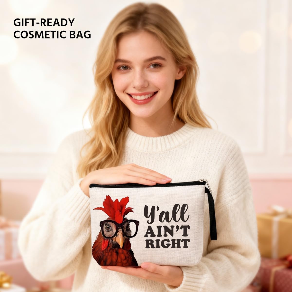 Funny Chicken Gift Chicken Lover Gifts Cosmetic Bags Chicken Lady Gifts