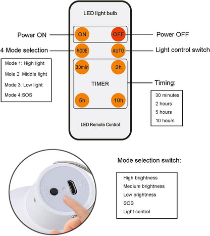 Solar Light Bulb Portable Chicken Coop Light 
