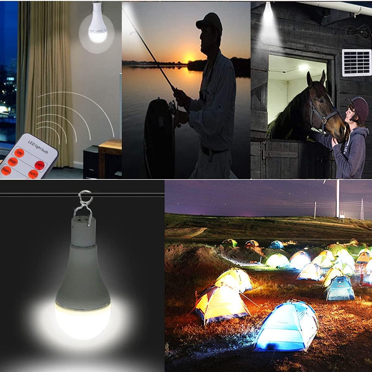 Solar Light Bulb Portable Chicken Coop Light 