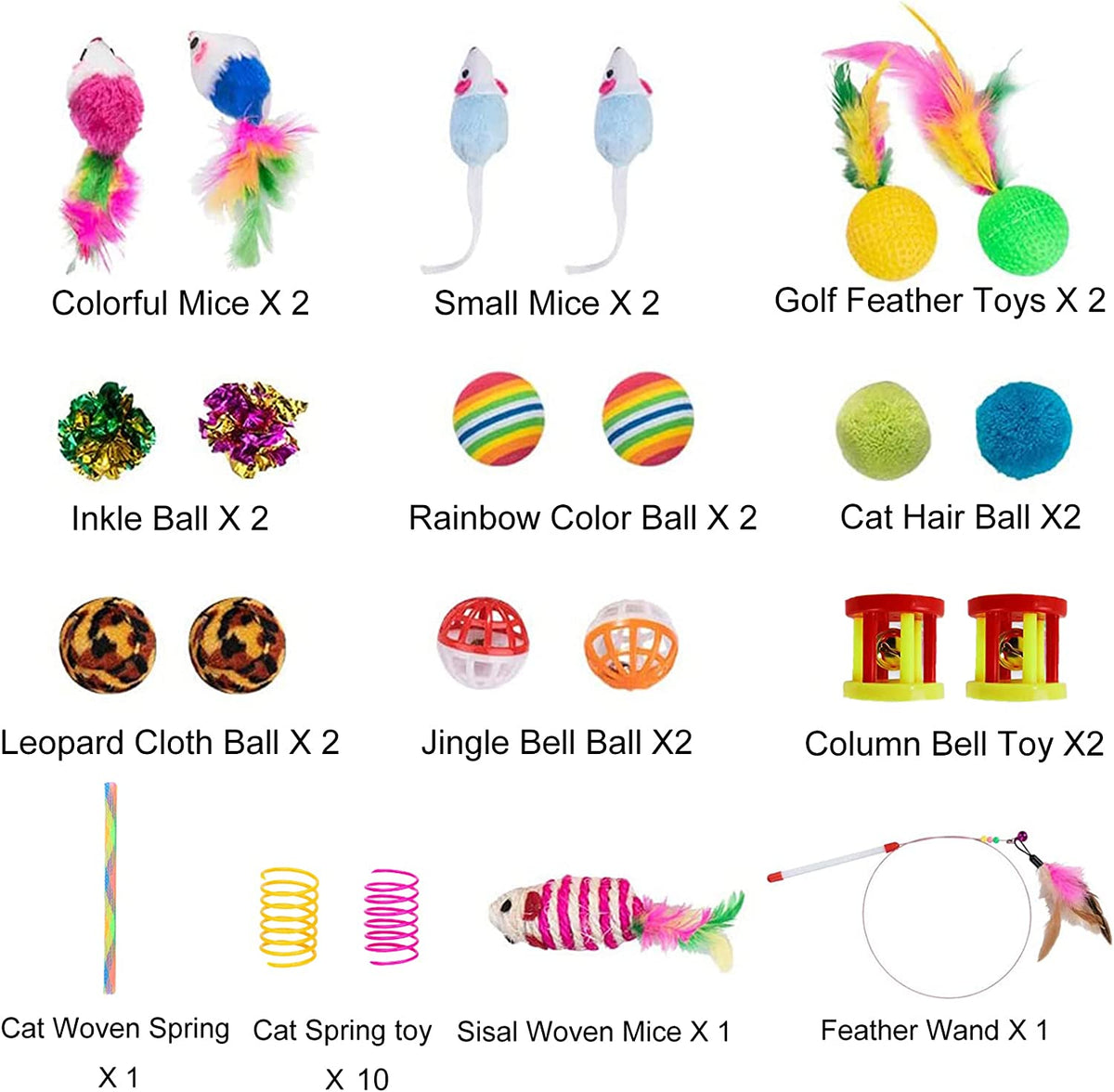 32Pcs Cat Toy Bonanza