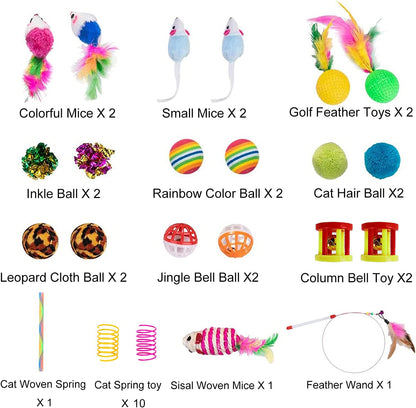 32Pcs Cat Toy Bonanza