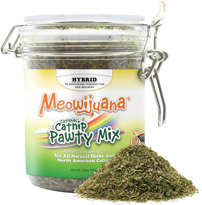 Catnibas Catnip Pawty Mix Jar | High Potency Catnip Blend