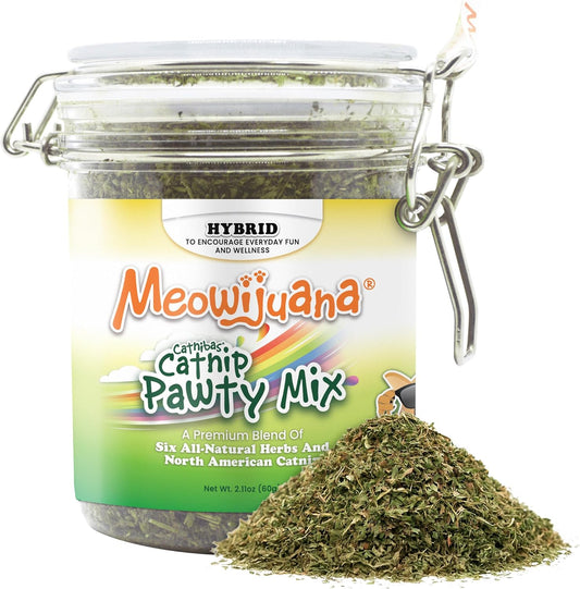 Catnibas Catnip Pawty Mix Jar | High Potency Catnip Blend