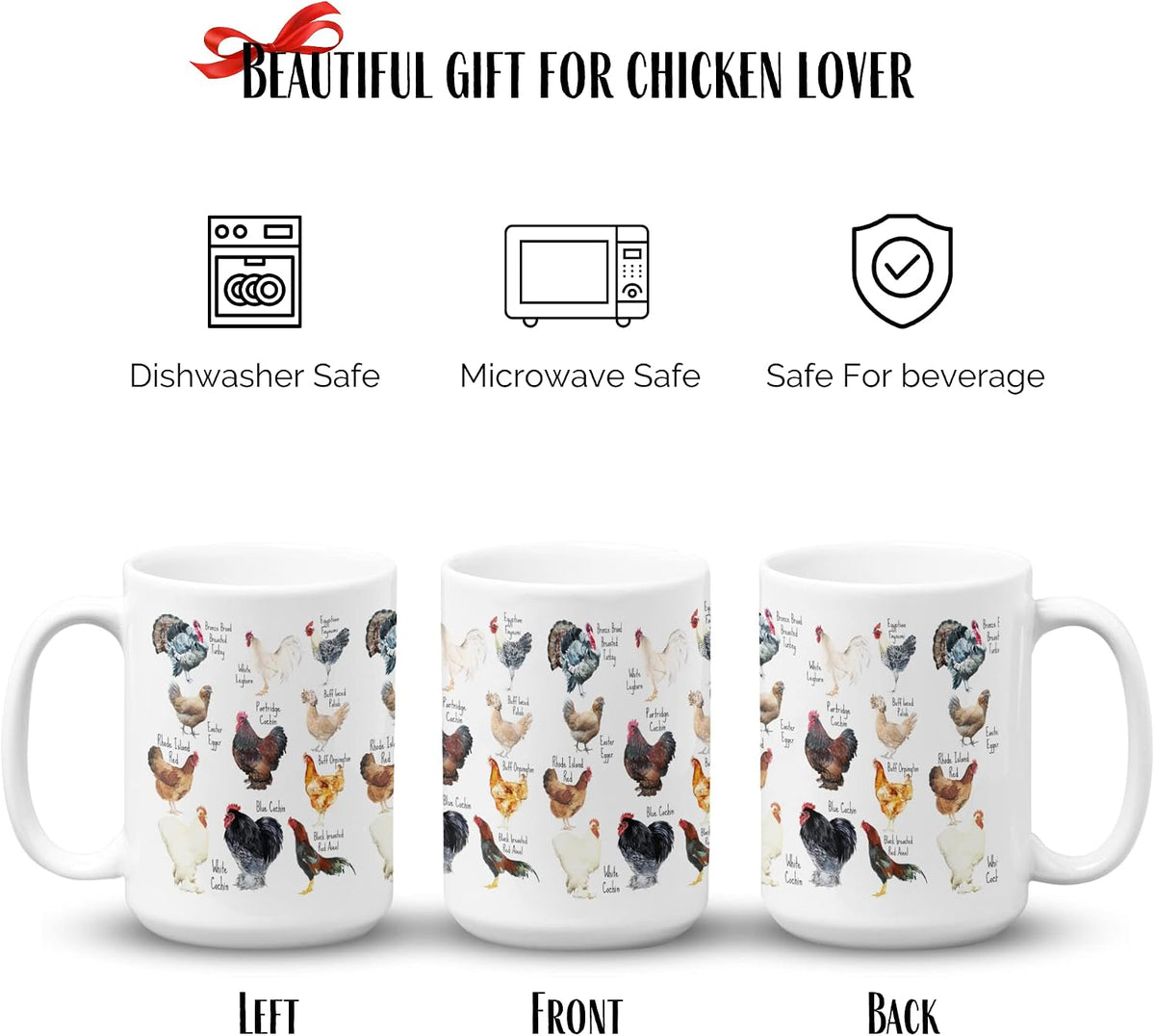 Chicken Gifts for Women - Coffee Mug for Women - Chicken Mom Coffe Mug